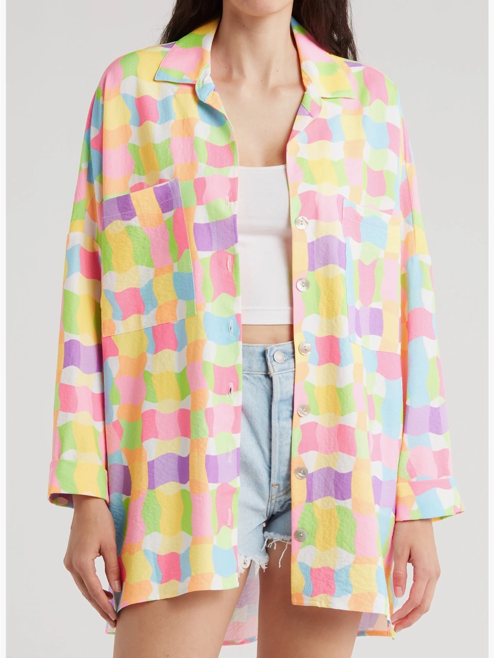 Show Me Your Mumu Johns Button Front Shirt Size XS